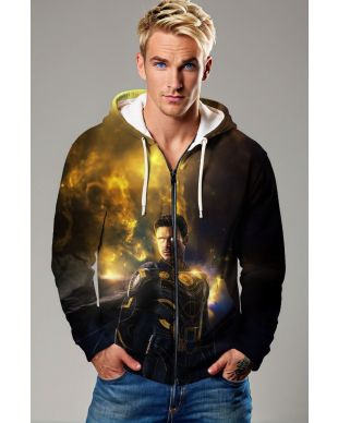 Ikaris Black & Gold Zip-up Hoodie