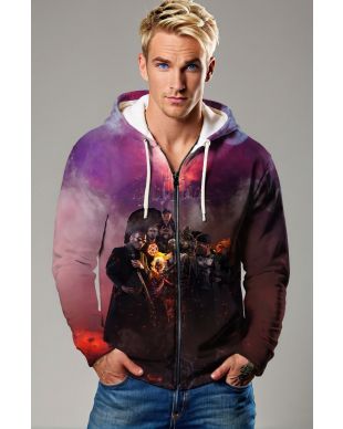 The Midnight Sons by Agt Design Zip-Up Hoodie brings together comfort and fandom.
