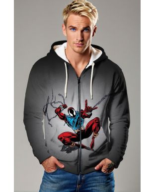 The Scarlet Spider Zip-Up Hoodie offers the ultimate combination of style and comfort