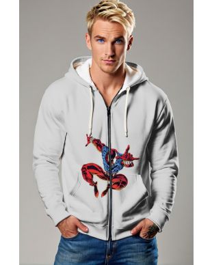 The Scarlet Spider Zip-Up Hoodie combines functionality and Marvel style