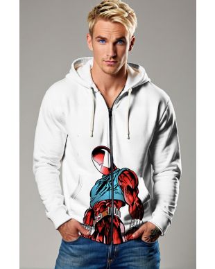 Get the best of both worlds with the Scarlet Spider Zip-Up Hoodie