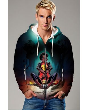 Riri Williams Zip-Up Hoodie – Ironheart’s Strength and Innovation