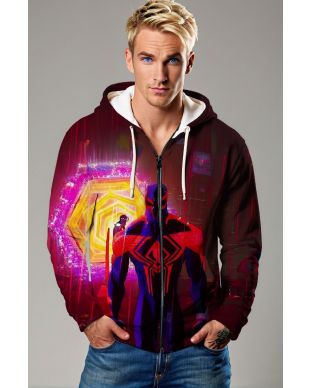 Miguel O’Hara Zip-Up Hoodie – Spider-Man 2099 in Action