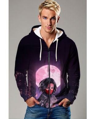 Cindy Moon Zip-Up Hoodie – Silk Spider Vibes