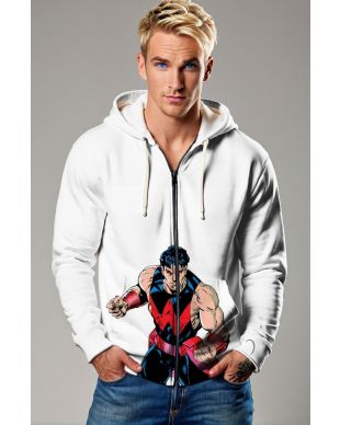 Simon Williams / Wonder Man Zip-Up Hoodie - Heroic White Edition