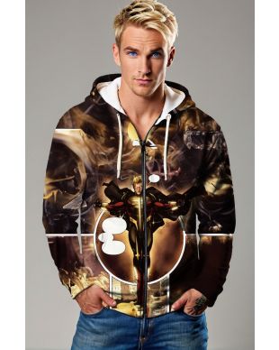 Quasar (Wendell Vaughn) Zip-Up Hoodie - Galactic Gold Edition