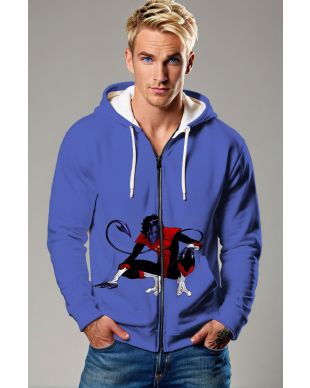 Kurt Wagner / Nightcrawler Zip-Up Hoodie - Agile Hero of the X-Men