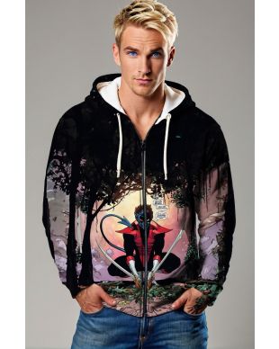 Kurt Wagner / Nightcrawler Zip-Up Hoodie - Heroic Teleportation