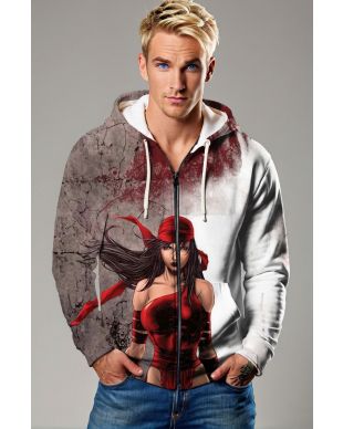 Elektra Natchios Zip-Up Hoodie - Assassin of the Shadows