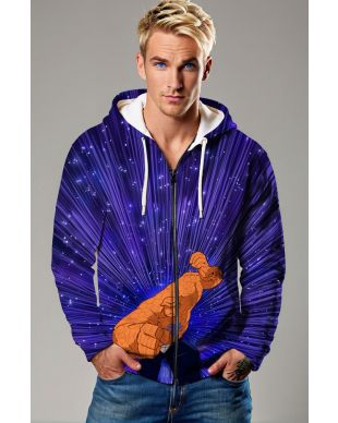 Ben Grimm / The Thing Zip-Up Hoodie - Show Your Loyalty to The 