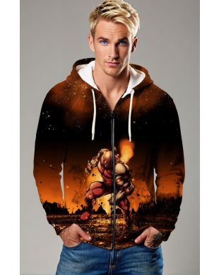 Juggernaut (Cain Marko) Zip-Up Hoodie - The Unstoppable Force