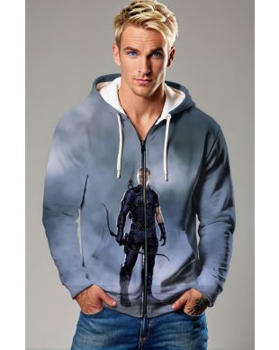 Clint Barton / Hawkeye Zip-Up Hoodie - Ready for Action