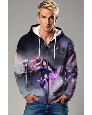 Psylocke (Betsy Braddock) Zip-Up Hoodie - Embrace the Psychic Warrior