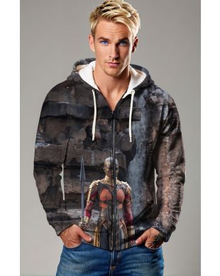 Okoye Zip-Up Hoodie - Stand Strong with the Dora Milaje