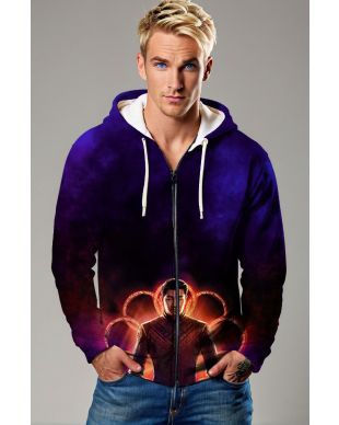 Shang-Chi Zip-Up Hoodie - Mystical Energy and Martial Arts Power